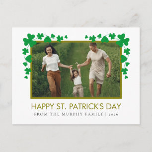 Cartes Pour Fêtes Annuelles Photo de la Saint-Patrick trèfle chanceux minimali
