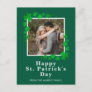 Cartes Pour Fêtes Annuelles Photo de la Saint-Patrick trèfle chanceux minimali