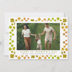 Cartes Pour Fêtes Annuelles Photo de la Saint-Patrick trèfle chanceux minimali