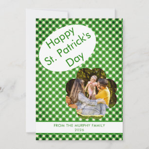 Cartes Pour Fêtes Annuelles Photo de la Saint-Patrick trèfle chanceux minimali
