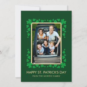 Cartes Pour Fêtes Annuelles Photo de la Saint-Patrick trèfle chanceux minimali