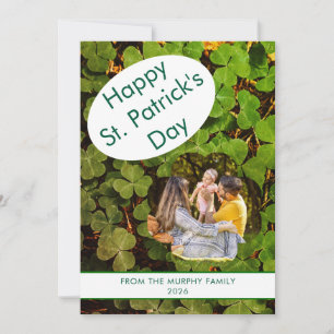 Cartes Pour Fêtes Annuelles Photo de la Saint-Patrick trèfle chanceux minimali