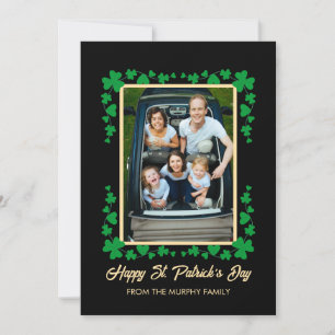 Cartes Pour Fêtes Annuelles Photo de la Saint-Patrick trèfle chanceux minimali