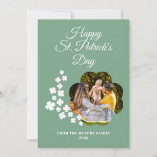 Cartes Pour Fêtes Annuelles Photo de la Saint-Patrick trèfle chanceux minimali