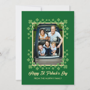 Cartes Pour Fêtes Annuelles Photo de la Saint-Patrick trèfle chanceux minimali