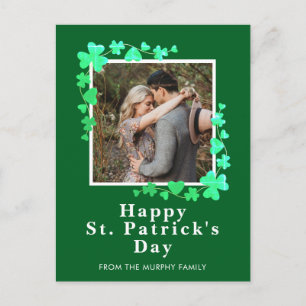 Cartes Pour Fêtes Annuelles Photo de la Saint-Patrick trèfle chanceux minimali