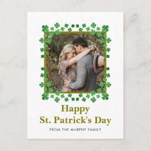 Cartes Pour Fêtes Annuelles Photo de la Saint-Patrick trèfle chanceux minimali