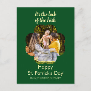 Cartes Pour Fêtes Annuelles Photo de la Saint-Patrick trèfle chanceux minimali