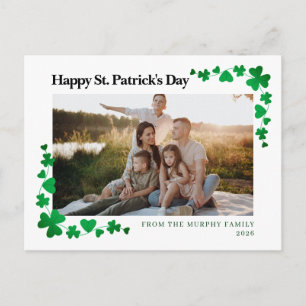 Cartes Pour Fêtes Annuelles Photo de la Saint-Patrick trèfle chanceux minimali
