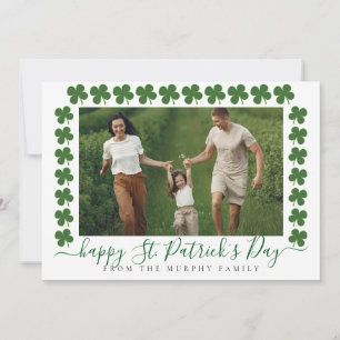 Cartes Pour Fêtes Annuelles Photo de la Saint-Patrick trèfle chanceux minimali