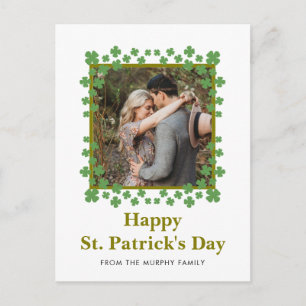 Cartes Pour Fêtes Annuelles Photo de la Saint-Patrick trèfle chanceux minimali
