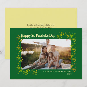 Cartes Pour Fêtes Annuelles Photo de la Saint-Patrick trèfle chanceux minimali