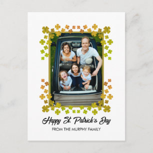 Cartes Pour Fêtes Annuelles Photo de la Saint-Patrick trèfle chanceux minimali