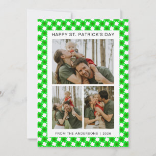 Cartes Pour Fêtes Annuelles Photo de la Saint-Patrick trèfle chanceux minimali