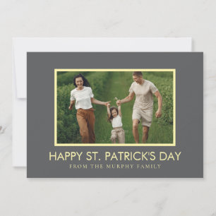 Cartes Pour Fêtes Annuelles Photo de la Saint-Patrick trèfle chanceux minimali