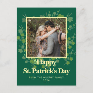 Cartes Pour Fêtes Annuelles Photo de la Saint-Patrick trèfle chanceux minimali
