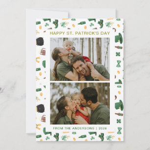 Cartes Pour Fêtes Annuelles Photo de la Saint-Patrick trèfle chanceux minimali