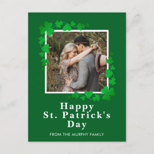 Cartes Pour Fêtes Annuelles Photo de la Saint-Patrick trèfle chanceux minimali