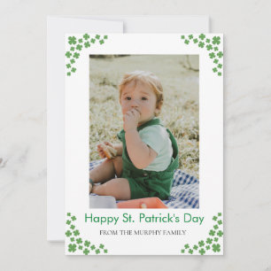 Cartes Pour Fêtes Annuelles Photo de la Saint-Patrick trèfle chanceux minimali