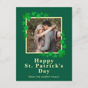 Cartes Pour Fêtes Annuelles Photo de la Saint-Patrick trèfle chanceux minimali