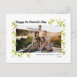 Cartes Pour Fêtes Annuelles Photo de la Saint-Patrick trèfle chanceux minimali