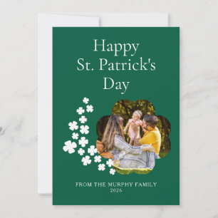 Cartes Pour Fêtes Annuelles Photo de la Saint-Patrick trèfle chanceux minimali