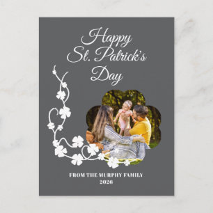 Cartes Pour Fêtes Annuelles Photo de la Saint-Patrick trèfle chanceux minimali