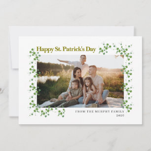 Cartes Pour Fêtes Annuelles Photo de la Saint-Patrick trèfle chanceux minimali