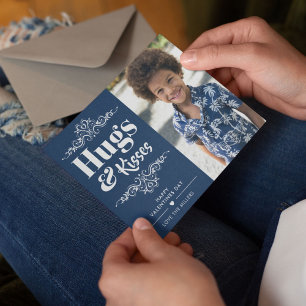 Cartes Pour Fêtes Annuelles Photo de la Saint-Valentin avec Câlins et Bisous M