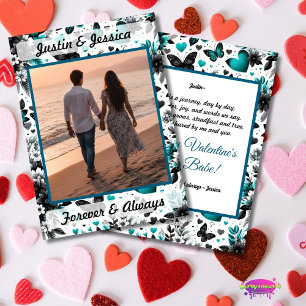 Cartes Pour Fêtes Annuelles Photo de la Saint-Valentin romantique et poème per