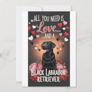 Cartes Pour Fêtes Annuelles Photo de labrador retriever mignon pour la Saint-V