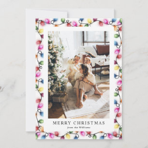 Cartes Pour Fêtes Annuelles Photo de lumières de Noël festives et colorées