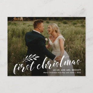 Cartes Pour Fêtes Annuelles Photo de mariage de Noël Budget First