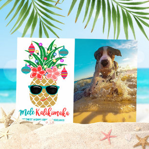 Cartes Pour Fêtes Annuelles Photo de Mele Kalikimaka à l'ananas tropical