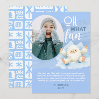 Cartes Pour Fêtes Annuelles Photo de monstre Yéti amusant et mignon