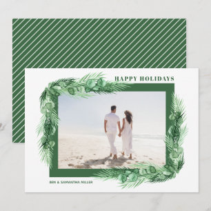 Cartes Pour Fêtes Annuelles Photo de Noël à la gouache végétale