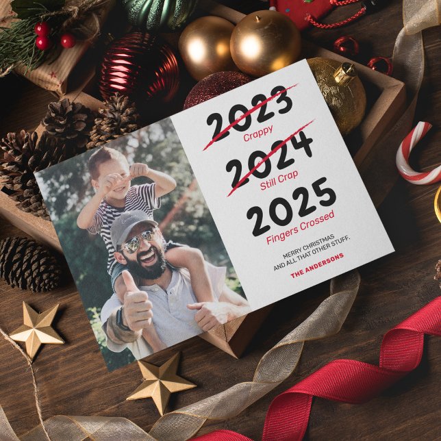 Cartes Pour Fêtes Annuelles Photo de Noël amusante (Créateur téléchargé)