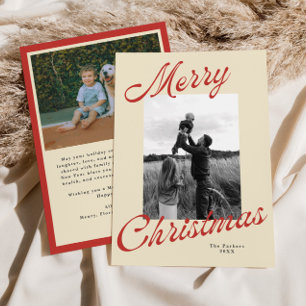 Cartes Pour Fêtes Annuelles Photo de Noël audacieux et rétro Joyeux Noël