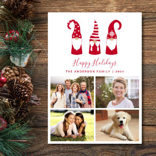 Cartes Pour Fêtes Annuelles Photo de Noël avec des lutins
