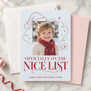 Cartes Pour Fêtes Annuelles Photo de Noël bleu officiellement sur la liste des