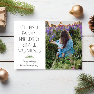 Cartes Pour Fêtes Annuelles Photo de Noël Cherish Famille Amis Vos Mots