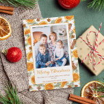 Cartes Pour Fêtes Annuelles Photo de Noël Citrus Spice Winter Greenery<br><div class="desc">Envoyez des salutations chaudes avec cette carte de Noël photo avec un motif botanique d'aquarelle de tranches d'orange,  bâtonnets de cannelle,  anis,  accentué de sprigs de pin. Veuillez consulter la collection pour une variété de produits correspondants.</div>