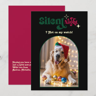 Cartes Pour Fêtes Annuelles Photo de Noël classique drôle rétro de chien de co