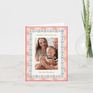 Cartes Pour Fêtes Annuelles Photo de Noël coloré rétro moderne