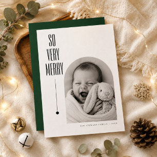 Cartes Pour Fêtes Annuelles Photo de Noël de bébé nouveau-né très joyeux