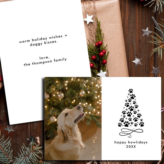 Cartes Pour Fêtes Annuelles Photo de Noël de chien drôle personnalisée (Créateur téléchargé)