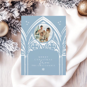 Cartes Pour Fêtes Annuelles Photo de Noël de conte de fées gothique enneigé