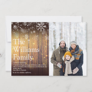 Cartes Pour Fêtes Annuelles Photo de Noël de définition de famille en bois rus