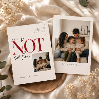 Cartes Pour Fêtes Annuelles Photo de Noël de famille encadrée Tout n'est pas c