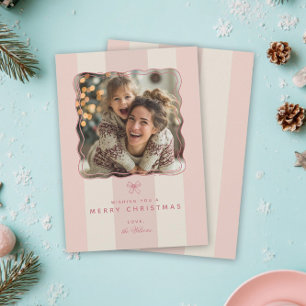 Cartes Pour Fêtes Annuelles Photo de Noël de famille joyeuse et élégante à ray